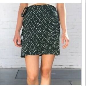 Green wrap skirt